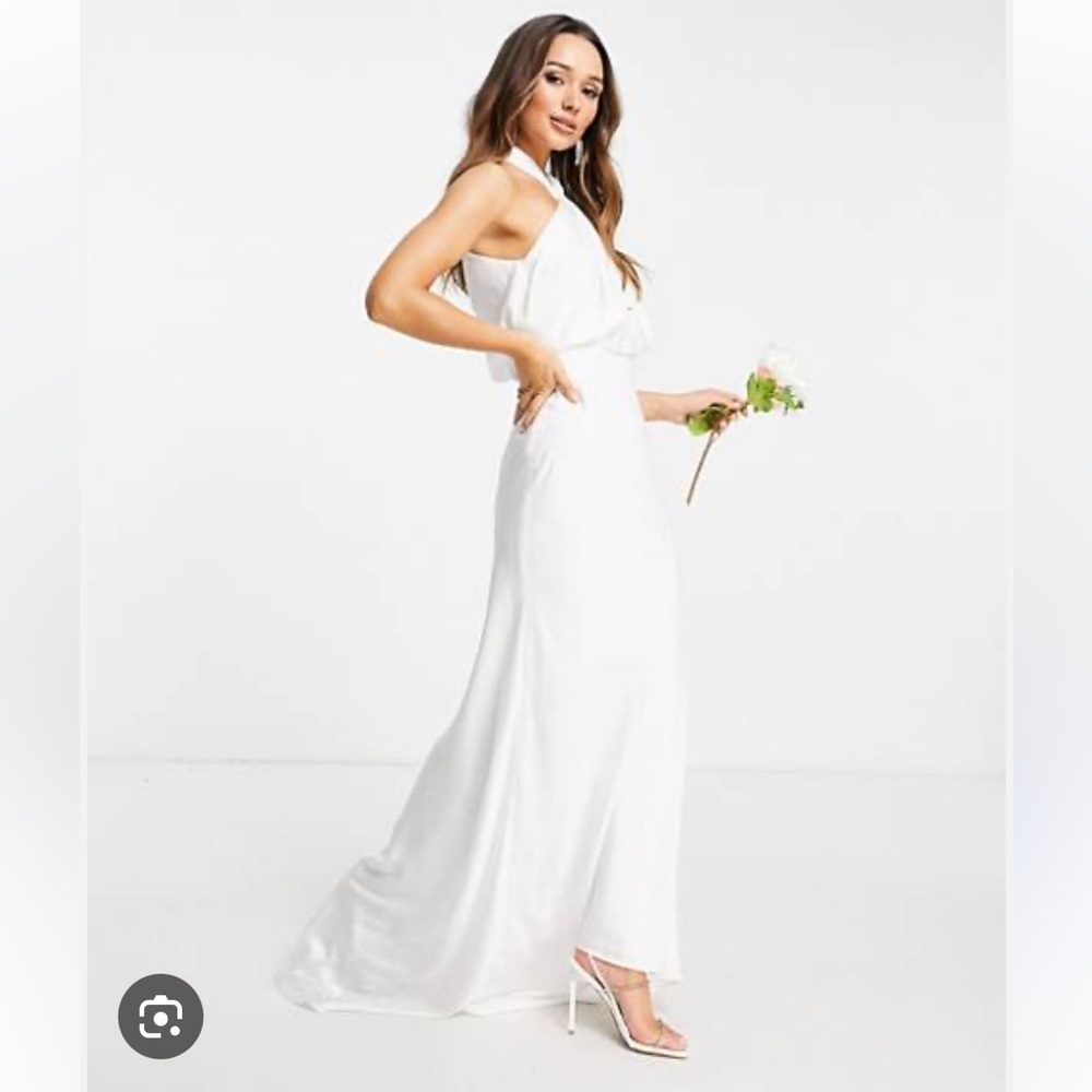 ASOS Bridal Twist Neck Gown - Picture 2 of 5